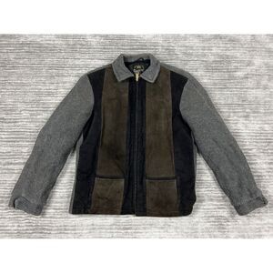 Vintage Glenbriar Jacket‎ Mens 38 Suede Knit Full Zip Longsleeve Punk